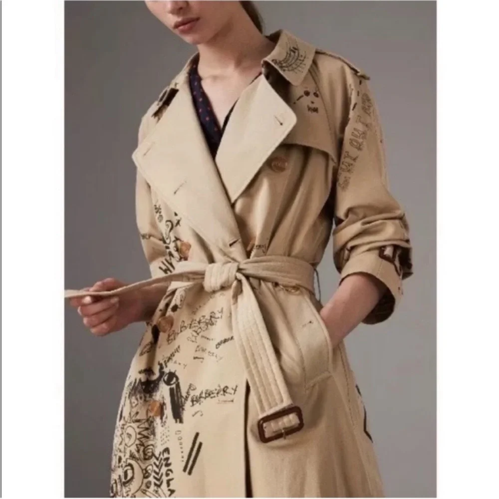 Burberry kris wu graffiti coat doodle art usa 2 fit small/medium - Picture 2 of 13